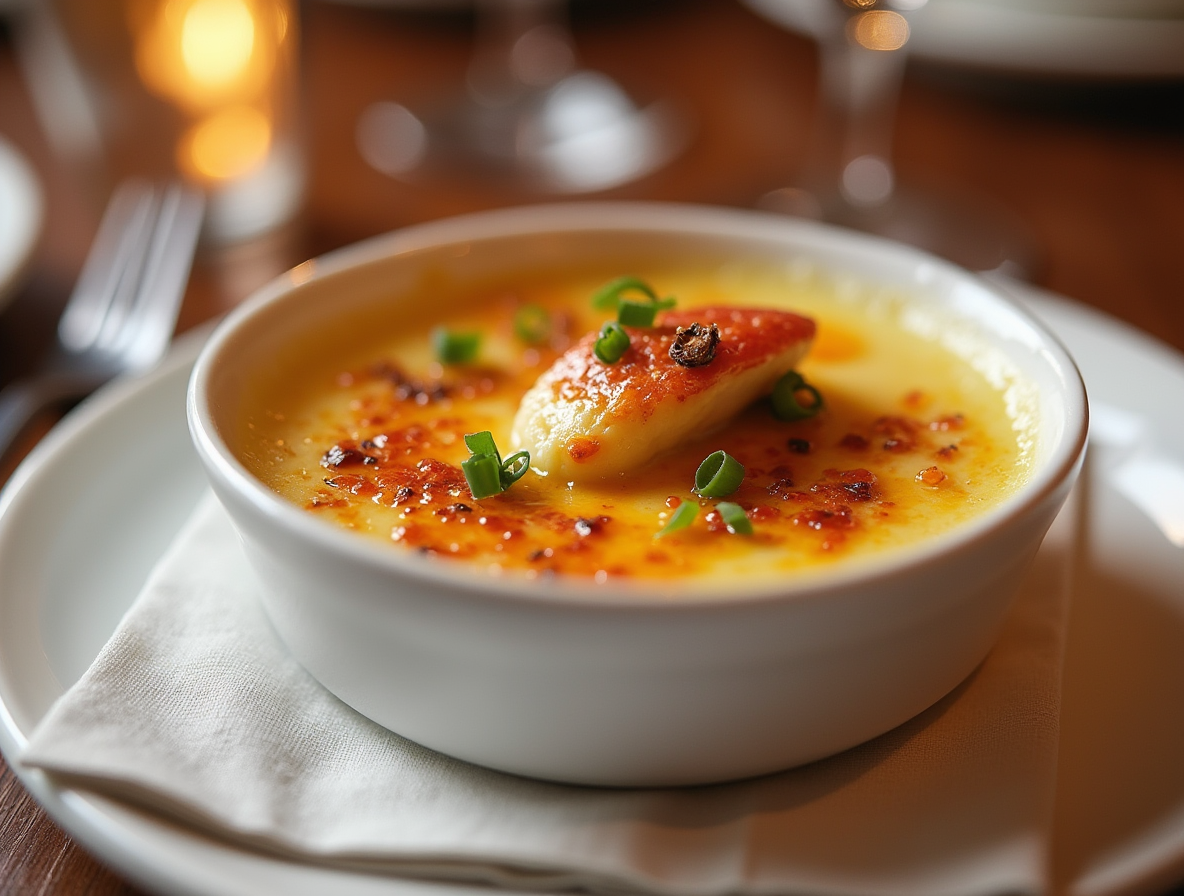 creamy crab brulee