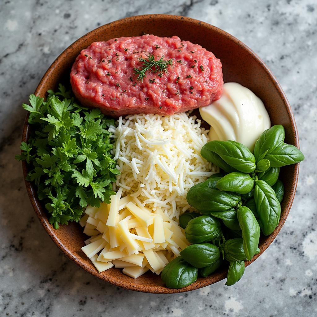 Italian meatloaf featuring fresh herbs, parmesan cheese, and marinara sauce.